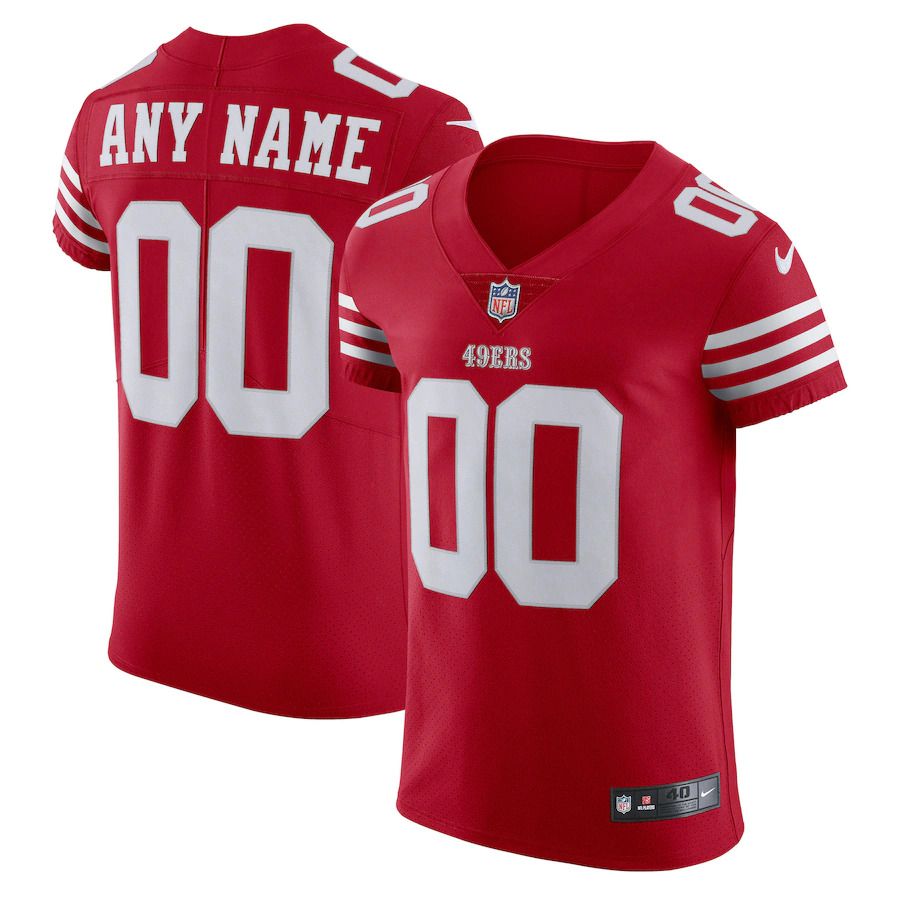 Men San Francisco 49ers Nike Scarlet Vapor Elite Custom NFL Jersey